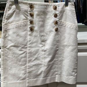 White banana republic pencil skirt